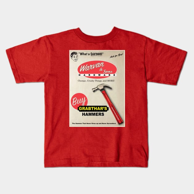 Buy Grabthar's Hammer! Kids T-Shirt by kapowtalk@gmail.com